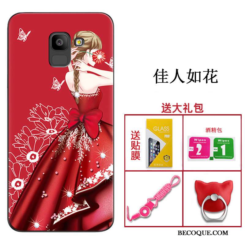 Kuori Samsung Galaxy A8 2018 Laukut Trendi Puhelimen Kuoret, Kotelo Samsung Galaxy A8 2018 Pehmeä Neste Musta