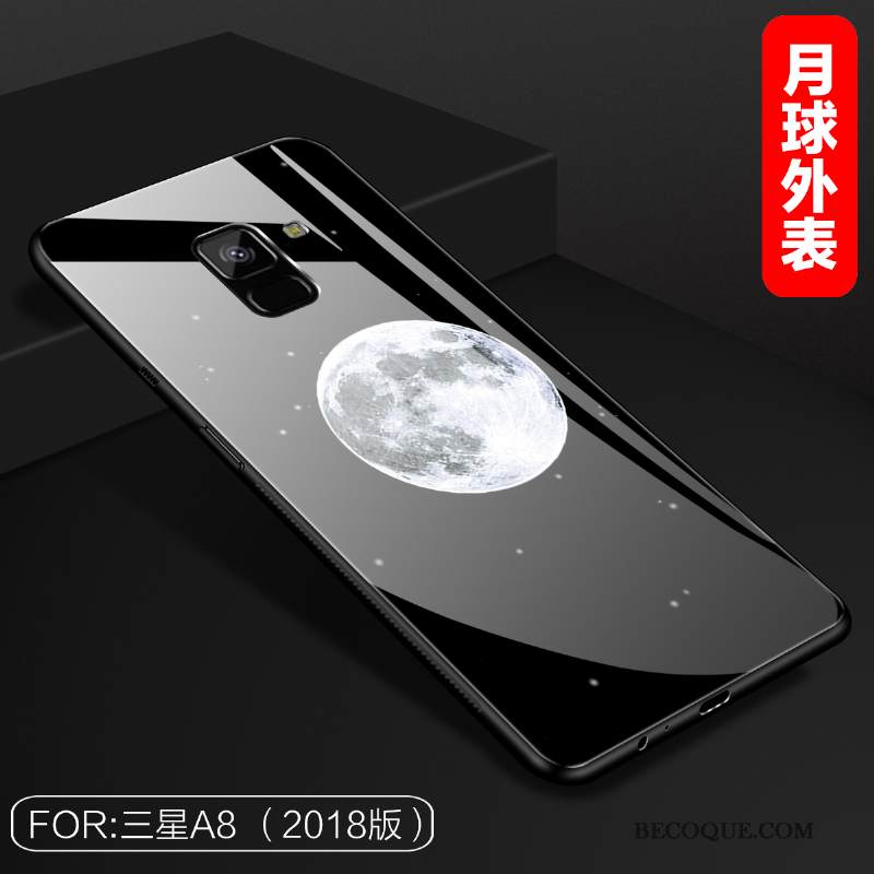 Kuori Samsung Galaxy A8 2018 Monivärinen Lasi Persoonallisuus, Kotelo Samsung Galaxy A8 2018 Laukut Peili Murtumaton