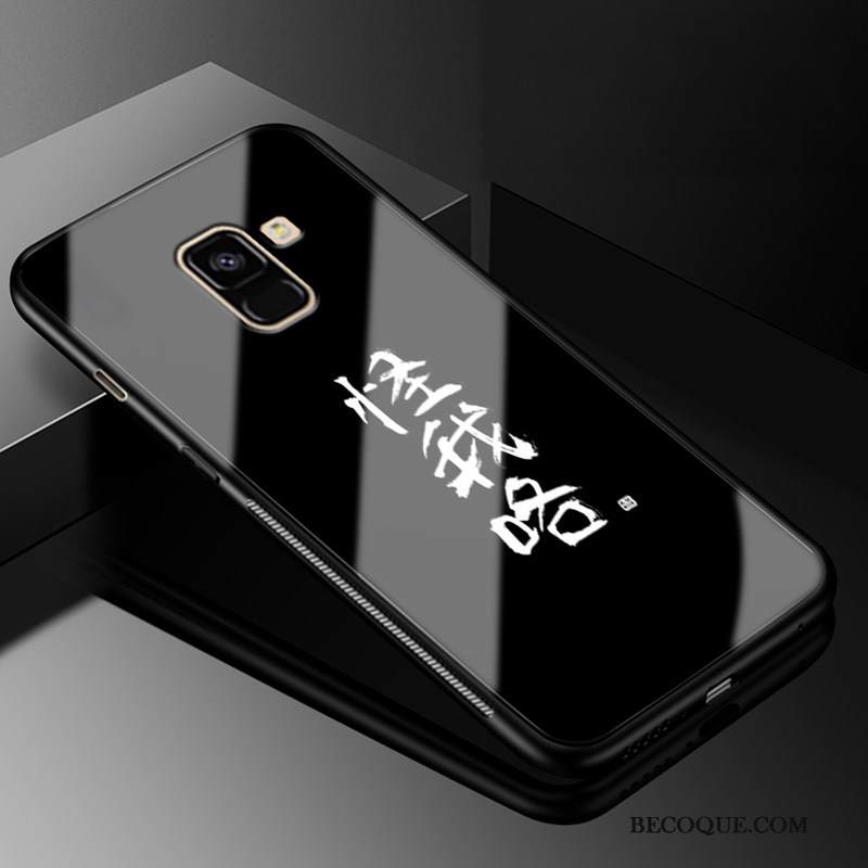 Kuori Samsung Galaxy A8 2018 Pehmeä Neste Puhelimen Kuoret Jauhe, Kotelo Samsung Galaxy A8 2018 Suojaus Murtumaton Lasi