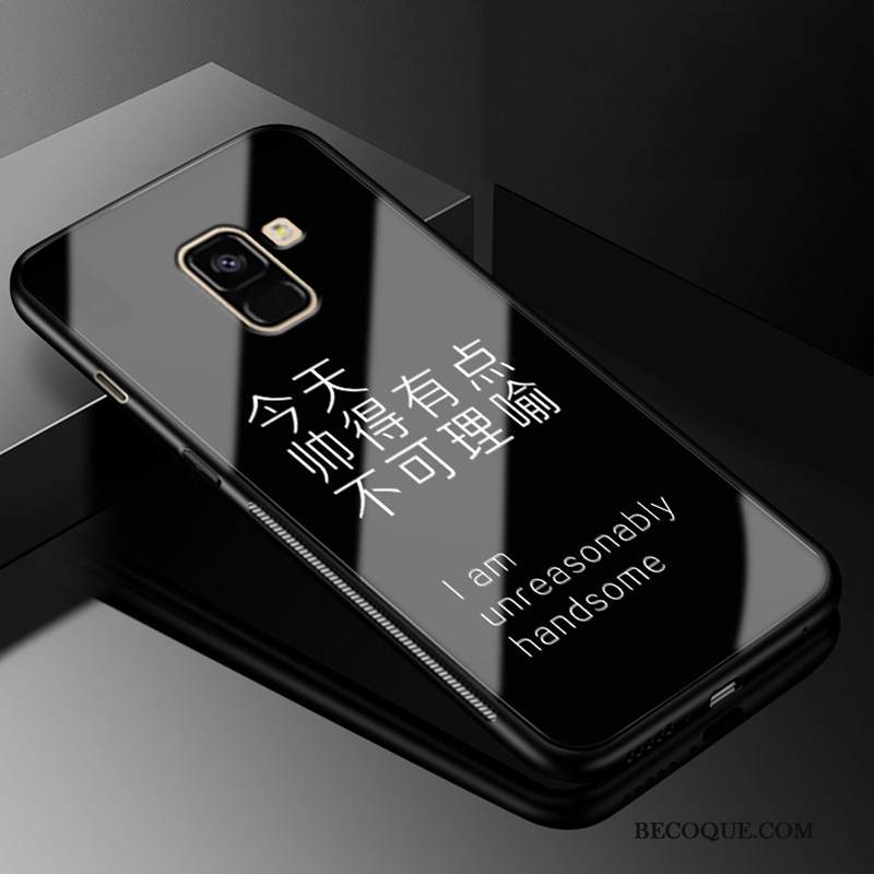 Kuori Samsung Galaxy A8 2018 Pehmeä Neste Puhelimen Kuoret Jauhe, Kotelo Samsung Galaxy A8 2018 Suojaus Murtumaton Lasi
