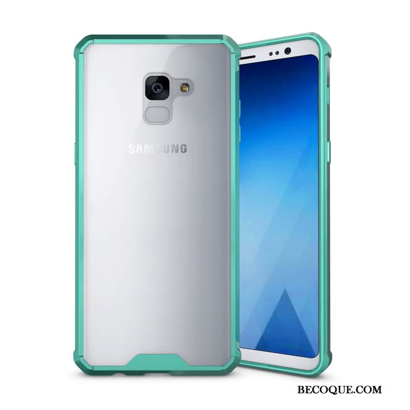 Kuori Samsung Galaxy A8 2018 Pehmeä Neste Suupaltti Läpinäkyvä, Kotelo Samsung Galaxy A8 2018 Suojaus Kehys Musta