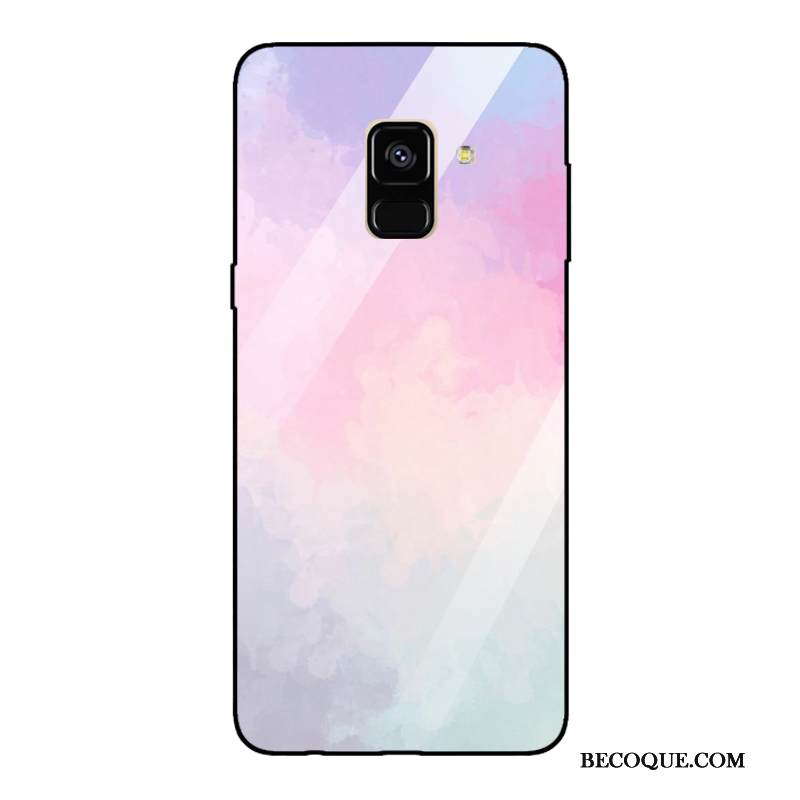 Kuori Samsung Galaxy A8 2018 Peili Trendi, Kotelo Samsung Galaxy A8 2018 Puhelimen Kuoret Kukkakuvio