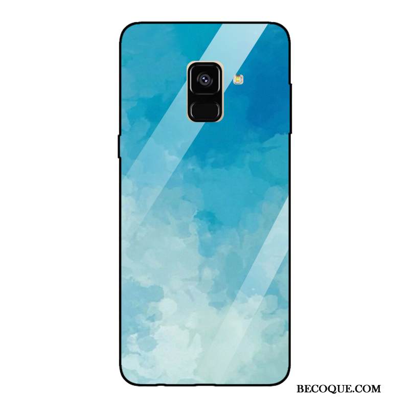 Kuori Samsung Galaxy A8 2018 Peili Trendi, Kotelo Samsung Galaxy A8 2018 Puhelimen Kuoret Kukkakuvio