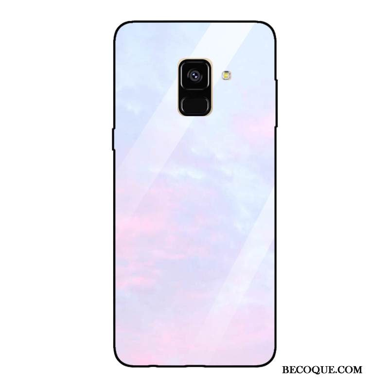 Kuori Samsung Galaxy A8 2018 Peili Trendi, Kotelo Samsung Galaxy A8 2018 Puhelimen Kuoret Kukkakuvio