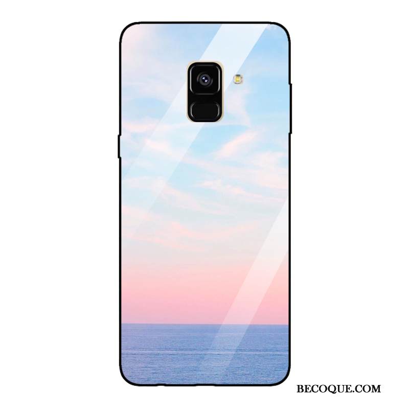 Kuori Samsung Galaxy A8 2018 Peili Trendi, Kotelo Samsung Galaxy A8 2018 Puhelimen Kuoret Kukkakuvio