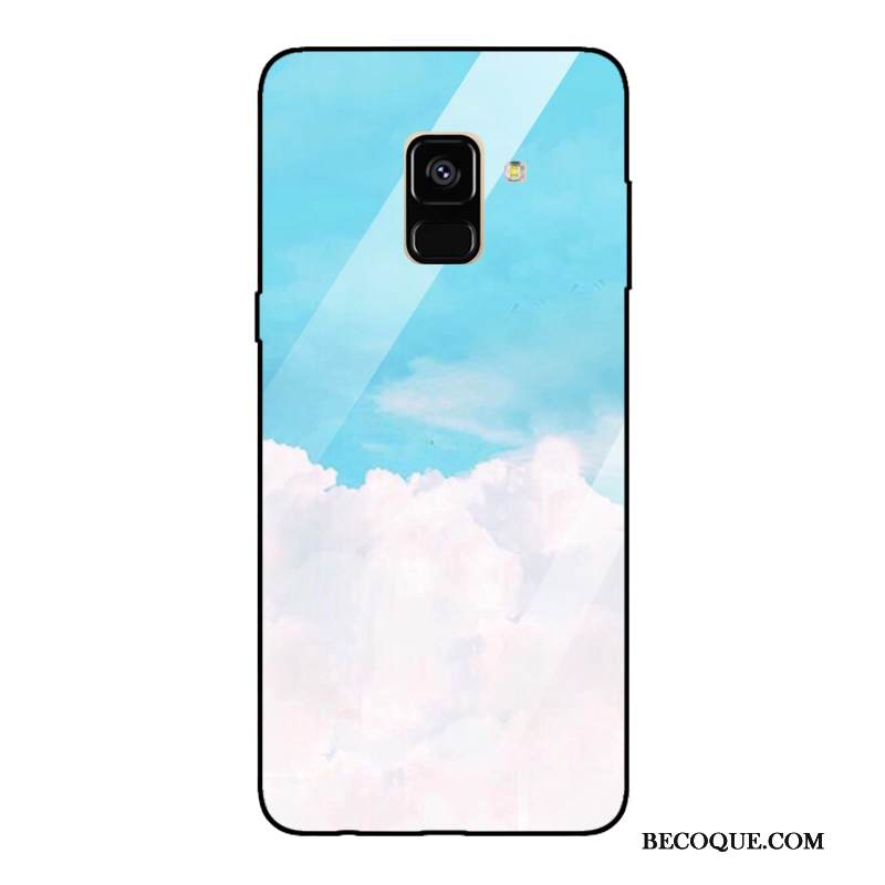 Kuori Samsung Galaxy A8 2018 Peili Trendi, Kotelo Samsung Galaxy A8 2018 Puhelimen Kuoret Kukkakuvio