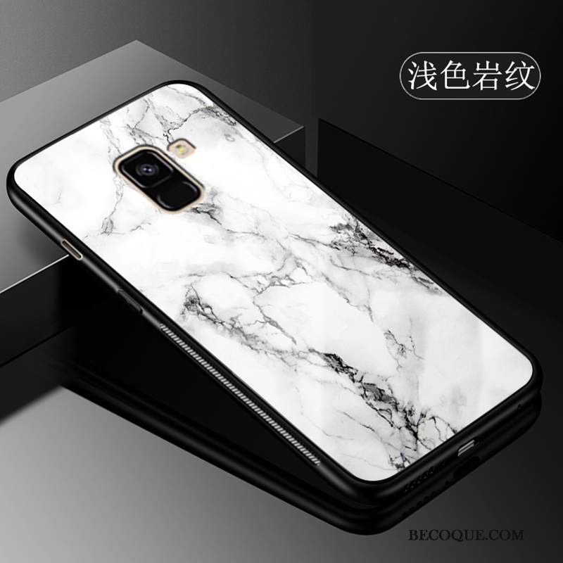 Kuori Samsung Galaxy A8 2018 Sarjakuva Musta Jauhe, Kotelo Samsung Galaxy A8 2018 Suojaus Lasi Leopardi