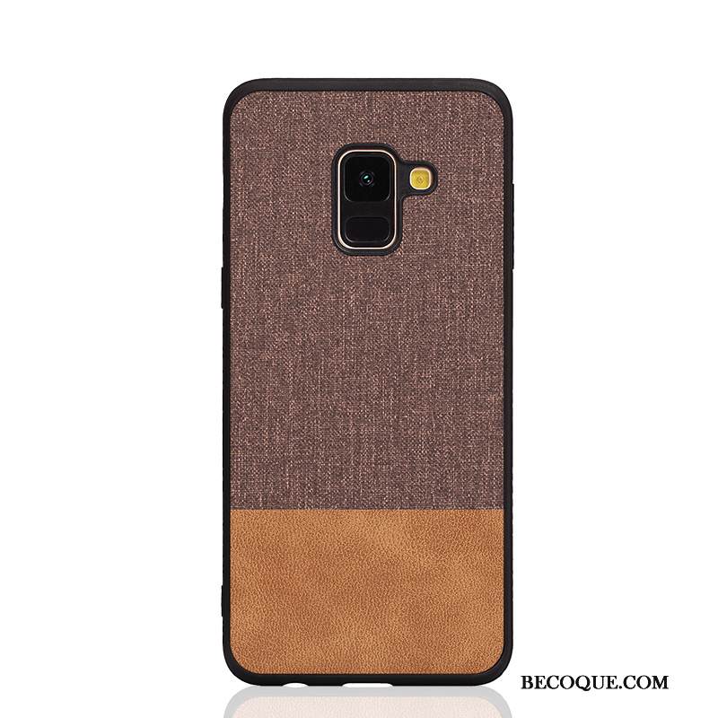 Kuori Samsung Galaxy A8 2018 Silikoni Kova Puhelimen Kuoret, Kotelo Samsung Galaxy A8 2018 Suojaus Murtumaton Tide-brändi