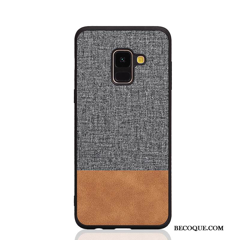 Kuori Samsung Galaxy A8 2018 Silikoni Kova Puhelimen Kuoret, Kotelo Samsung Galaxy A8 2018 Suojaus Murtumaton Tide-brändi