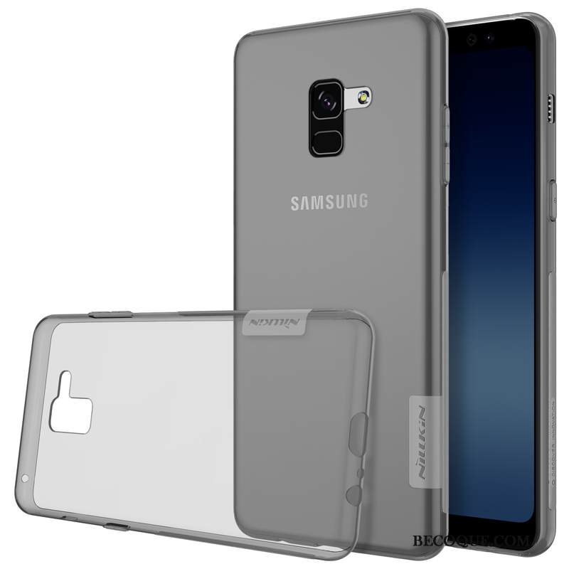 Kuori Samsung Galaxy A8 2018 Suojaus Läpinäkyvä Liukumaton, Kotelo Samsung Galaxy A8 2018 Pehmeä Neste Kulta Puhelimen Kuoret