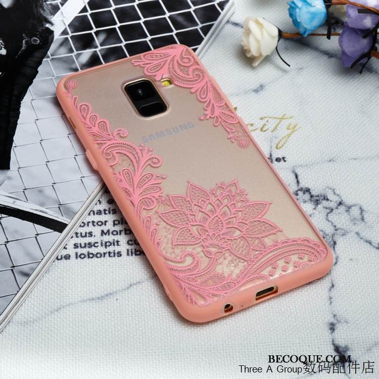 Kuori Samsung Galaxy A8 2018 Suojaus Puhelimen Kuoret Jauhe, Kotelo Samsung Galaxy A8 2018 Laukut Persoonallisuus Pitsi