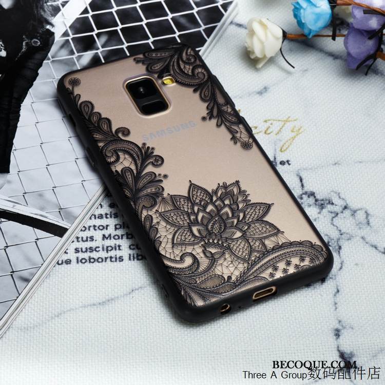 Kuori Samsung Galaxy A8 2018 Suojaus Puhelimen Kuoret Jauhe, Kotelo Samsung Galaxy A8 2018 Laukut Persoonallisuus Pitsi