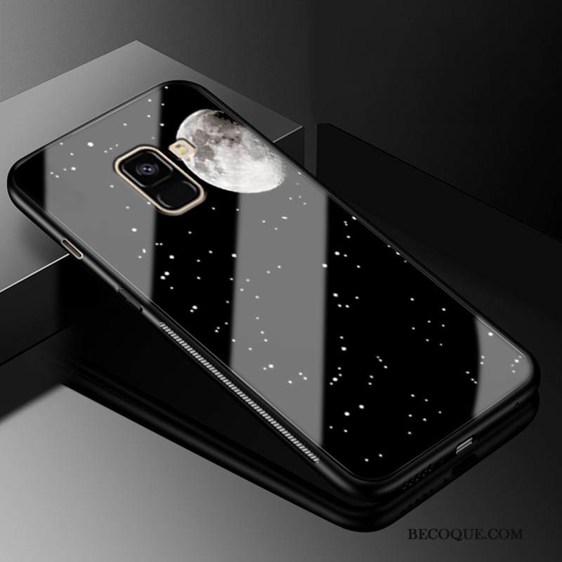 Kuori Samsung Galaxy A8 2018 Suojaus Puhelimen Kuoret Sideharso, Kotelo Samsung Galaxy A8 2018 Persoonallisuus Lasi