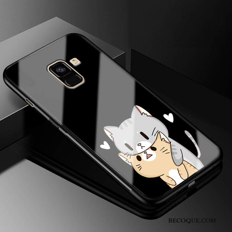 Kuori Samsung Galaxy A8 2018 Suojaus Puhelimen Kuoret Sideharso, Kotelo Samsung Galaxy A8 2018 Persoonallisuus Lasi