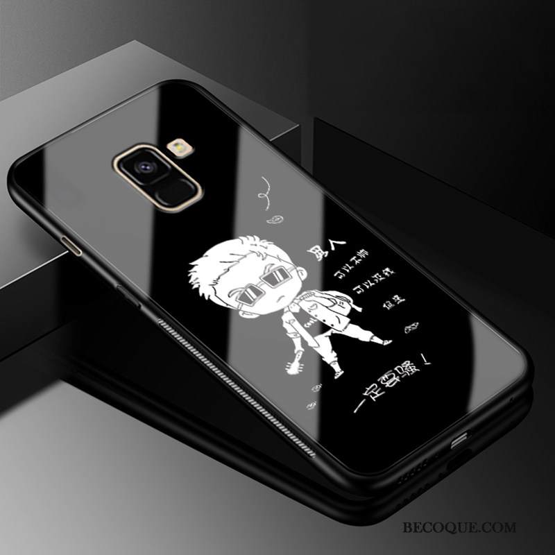 Kuori Samsung Galaxy A8 2018 Suojaus Puhelimen Kuoret Sideharso, Kotelo Samsung Galaxy A8 2018 Persoonallisuus Lasi