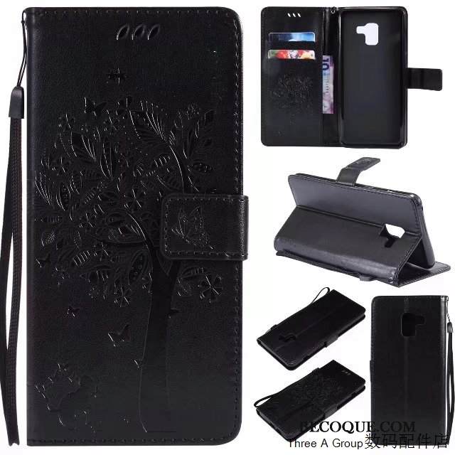 Kuori Samsung Galaxy A8 2018 Suojaus Punainen, Kotelo Samsung Galaxy A8 2018 Nahka