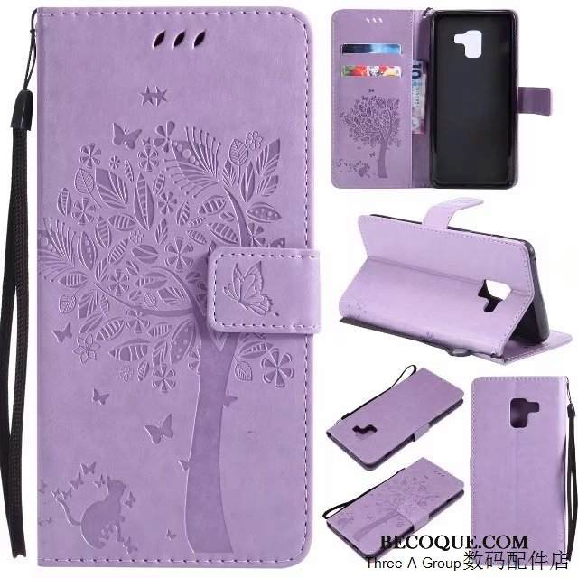 Kuori Samsung Galaxy A8 2018 Suojaus Punainen, Kotelo Samsung Galaxy A8 2018 Nahka