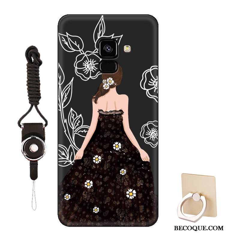 Kuori Samsung Galaxy A8 2018 Tila Puhelimen Kuoret Malli, Kotelo Samsung Galaxy A8 2018 Laukut Sininen Rakastunut