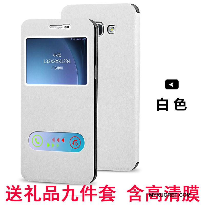 Kuori Samsung Galaxy A8 Kuoret Korkea Murtumaton, Kotelo Samsung Galaxy A8 Nahka Kulta Puhelimen Kuoret