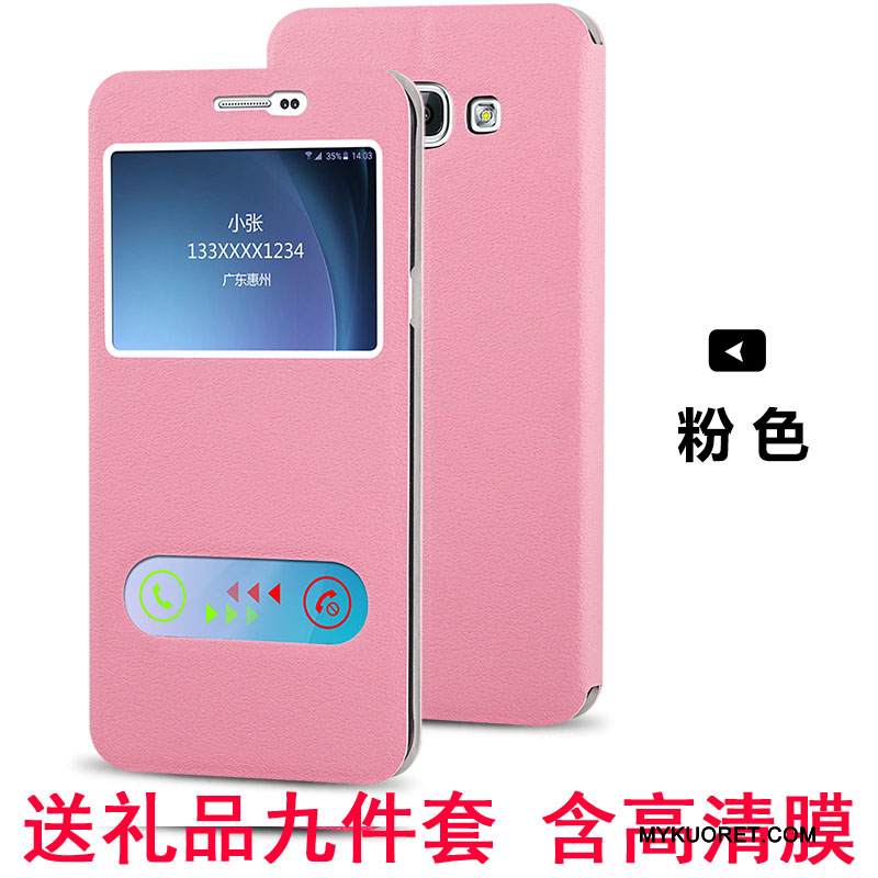 Kuori Samsung Galaxy A8 Kuoret Korkea Murtumaton, Kotelo Samsung Galaxy A8 Nahka Kulta Puhelimen Kuoret