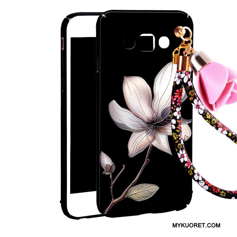 Kuori Samsung Galaxy A8 Laukut Kova Ripustettavat Koristeet, Kotelo Samsung Galaxy A8 Suojaus Punainen Pesty Suede