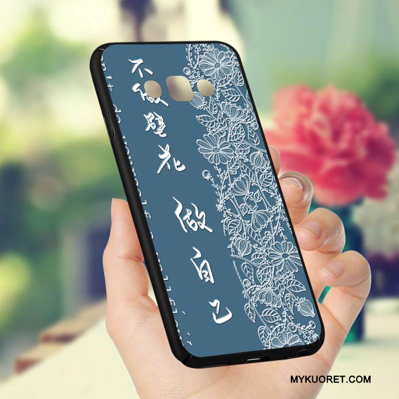 Kuori Samsung Galaxy A8 Laukut Murtumaton Tummansininen, Kotelo Samsung Galaxy A8 Pehmeä Neste Puhelimen Kuoret Persoonallisuus