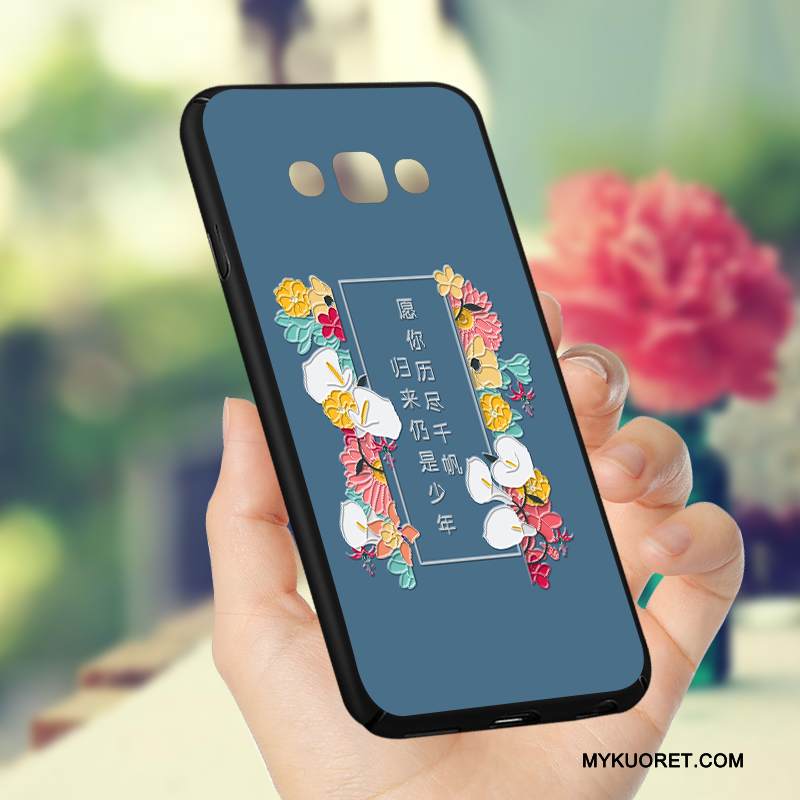 Kuori Samsung Galaxy A8 Laukut Murtumaton Tummansininen, Kotelo Samsung Galaxy A8 Pehmeä Neste Puhelimen Kuoret Persoonallisuus