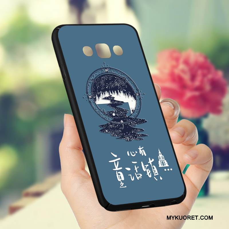 Kuori Samsung Galaxy A8 Laukut Murtumaton Tummansininen, Kotelo Samsung Galaxy A8 Pehmeä Neste Puhelimen Kuoret Persoonallisuus