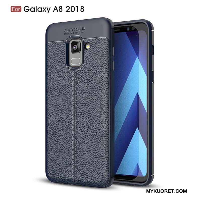 Kuori Samsung Galaxy A8+ Laukut Musta Uusi, Kotelo Samsung Galaxy A8+ Suojaus Yksinkertainen Murtumaton
