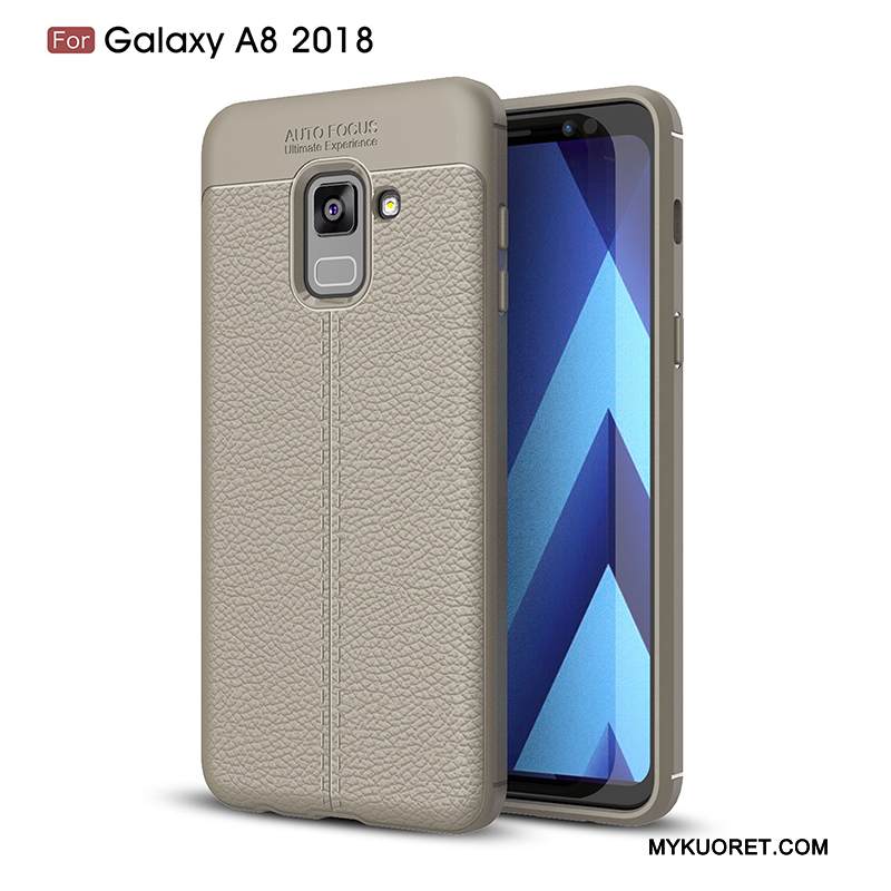 Kuori Samsung Galaxy A8+ Laukut Musta Uusi, Kotelo Samsung Galaxy A8+ Suojaus Yksinkertainen Murtumaton