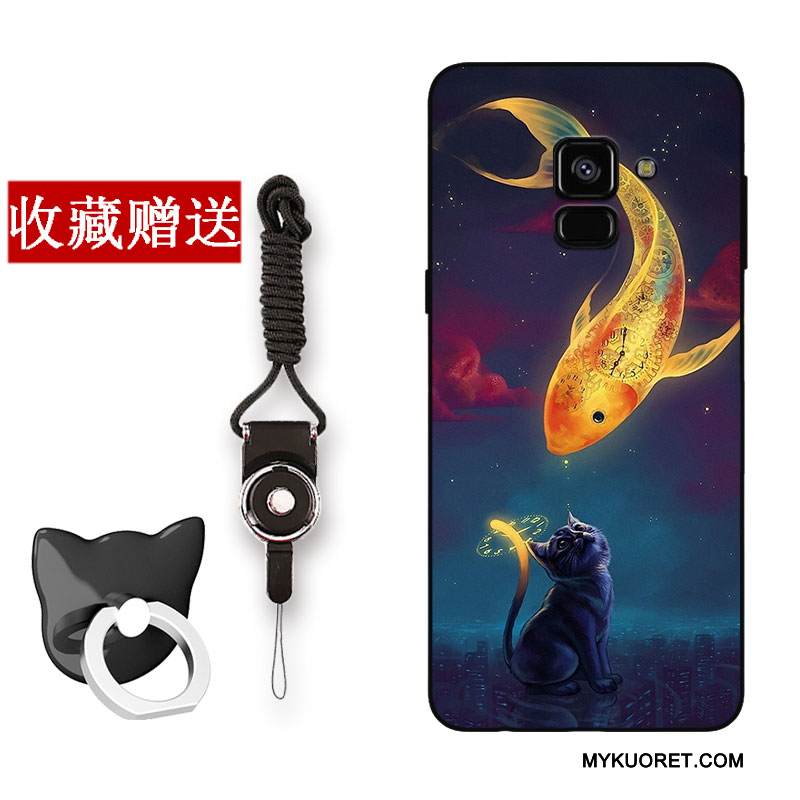 Kuori Samsung Galaxy A8+ Laukut Puhelimen Kuoret Harmaa, Kotelo Samsung Galaxy A8+ Suojaus Persoonallisuus Tuuli