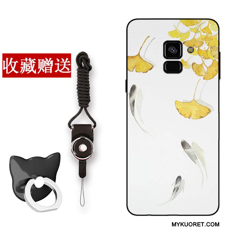 Kuori Samsung Galaxy A8+ Laukut Puhelimen Kuoret Harmaa, Kotelo Samsung Galaxy A8+ Suojaus Persoonallisuus Tuuli