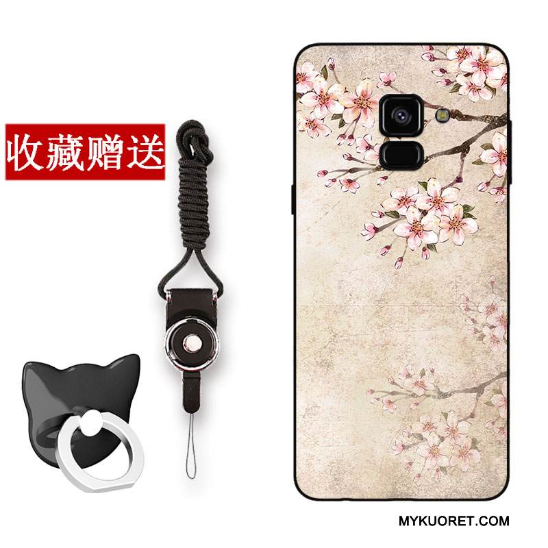 Kuori Samsung Galaxy A8+ Laukut Puhelimen Kuoret Harmaa, Kotelo Samsung Galaxy A8+ Suojaus Persoonallisuus Tuuli