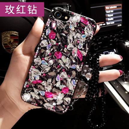 Kuori Samsung Galaxy A8 Laukut Puhelimen Kuoret Jalokivi, Kotelo Samsung Galaxy A8 Ylellisyys Jauhe Kristalli