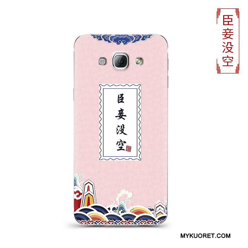 Kuori Samsung Galaxy A8 Laukut Puhelimen Kuoret Musta, Kotelo Samsung Galaxy A8 Silikoni Persoonallisuus Punainen