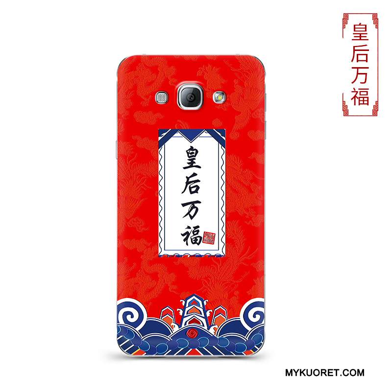 Kuori Samsung Galaxy A8 Laukut Puhelimen Kuoret Musta, Kotelo Samsung Galaxy A8 Silikoni Persoonallisuus Punainen