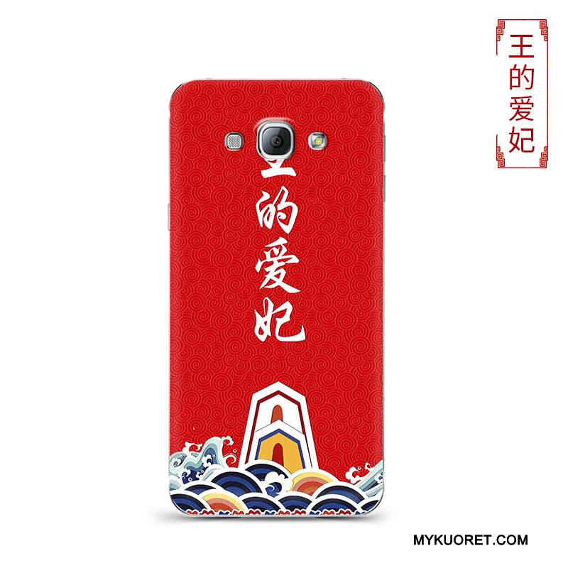 Kuori Samsung Galaxy A8 Laukut Puhelimen Kuoret Musta, Kotelo Samsung Galaxy A8 Silikoni Persoonallisuus Punainen