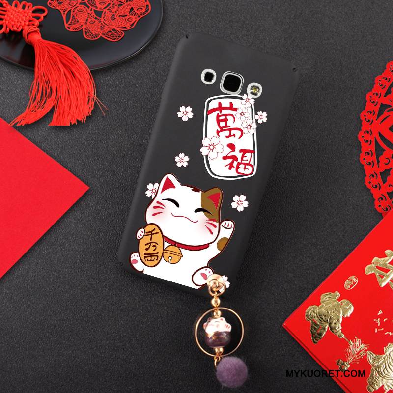 Kuori Samsung Galaxy A8 Laukut Ripustettavat Koristeet Koira, Kotelo Samsung Galaxy A8 Pehmeä Neste Rikkaus Pesty Suede