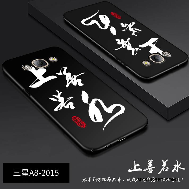 Kuori Samsung Galaxy A8 Luova Musta Persoonallisuus, Kotelo Samsung Galaxy A8 Laukut Puhelimen Kuoret Trendi