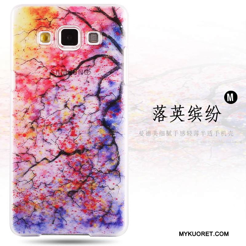 Kuori Samsung Galaxy A8 Maalaus Kova Puhelimen Kuoret, Kotelo Samsung Galaxy A8 Suojaus Murtumaton Pesty Suede