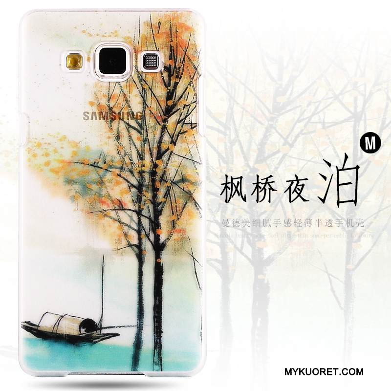 Kuori Samsung Galaxy A8 Maalaus Kova Puhelimen Kuoret, Kotelo Samsung Galaxy A8 Suojaus Murtumaton Pesty Suede