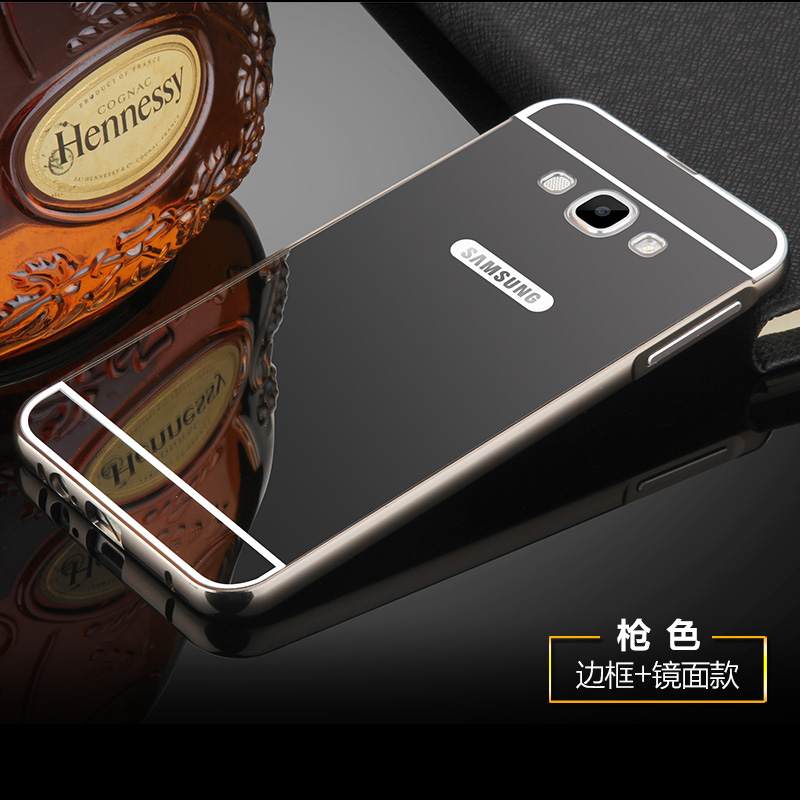 Kuori Samsung Galaxy A8 Metalli Hopea Puhelimen Kuoret, Kotelo Samsung Galaxy A8 Murtumaton Kehys