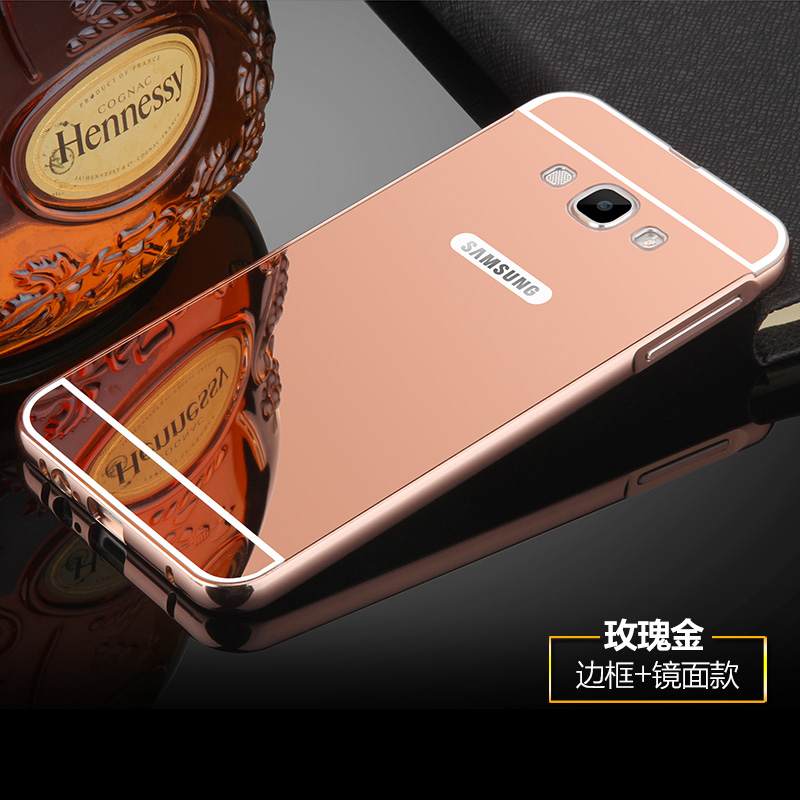 Kuori Samsung Galaxy A8 Metalli Hopea Puhelimen Kuoret, Kotelo Samsung Galaxy A8 Murtumaton Kehys