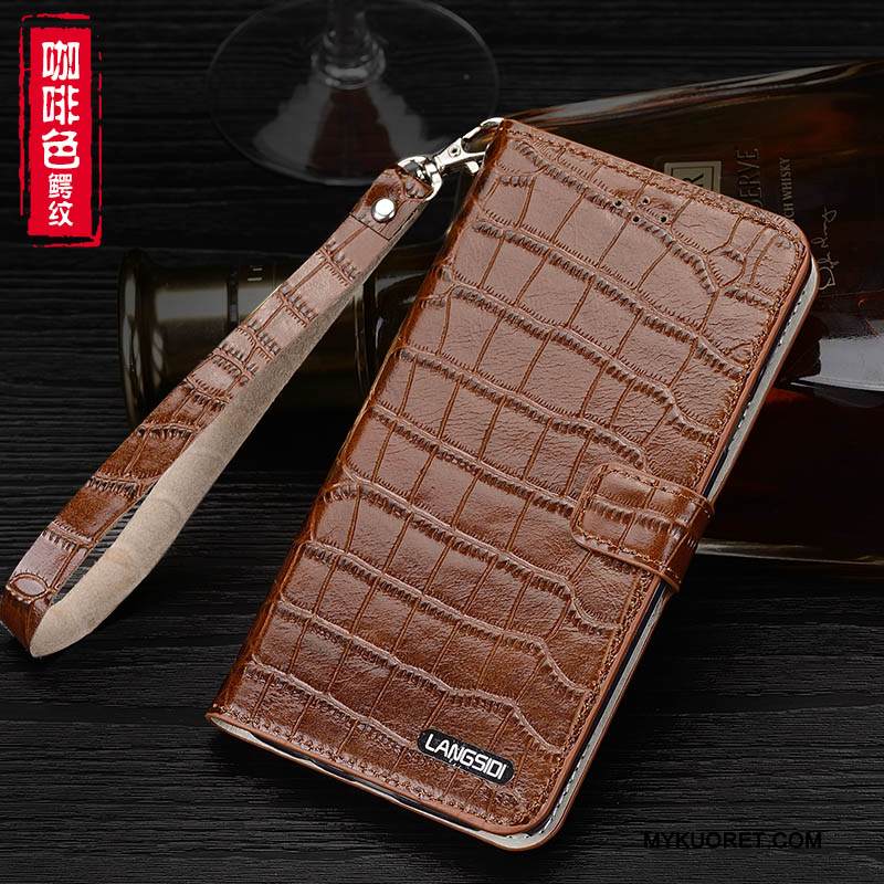 Kuori Samsung Galaxy A8 Nahka Punainen Ripustettavat Koristeet, Kotelo Samsung Galaxy A8 Suojaus Puhelimen Kuoret Murtumaton