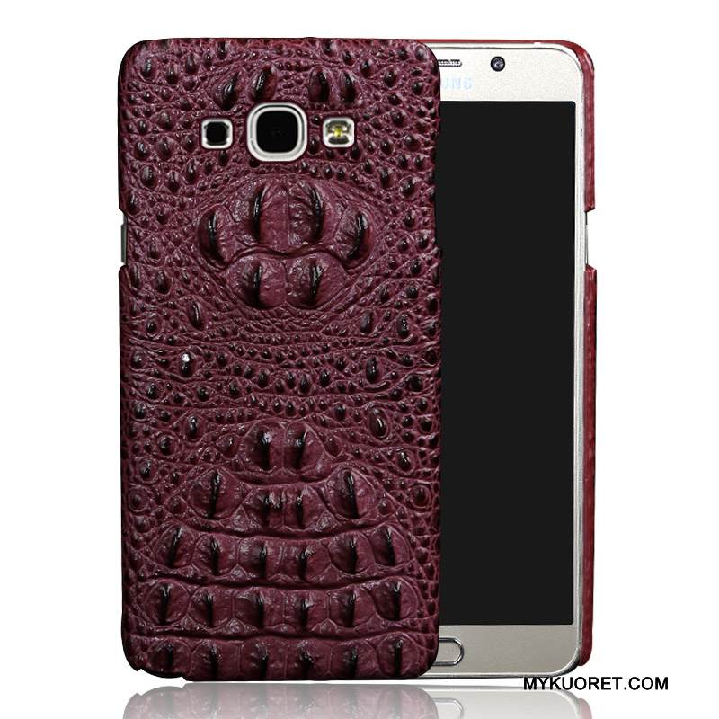 Kuori Samsung Galaxy A8 Nahka Takakansi Puhelimen Kuoret, Kotelo Samsung Galaxy A8 Suojaus Vaalean Musta