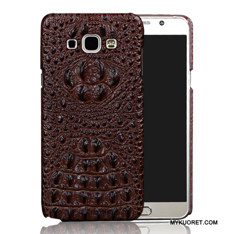 Kuori Samsung Galaxy A8 Nahka Takakansi Puhelimen Kuoret, Kotelo Samsung Galaxy A8 Suojaus Vaalean Musta