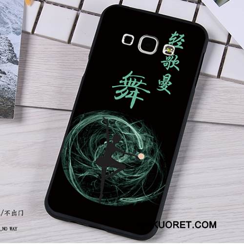 Kuori Samsung Galaxy A8 Pehmeä Neste Pesty Suede Puhelimen Kuoret, Kotelo Samsung Galaxy A8 Maalaus Vihreä Murtumaton