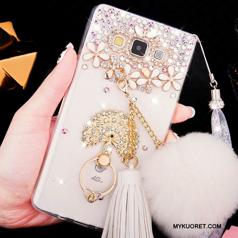 Kuori Samsung Galaxy A8 Pehmeä Neste Puhelimen Kuoret Läpinäkyvä, Kotelo Samsung Galaxy A8 Strassi Pesty Suede Jauhe