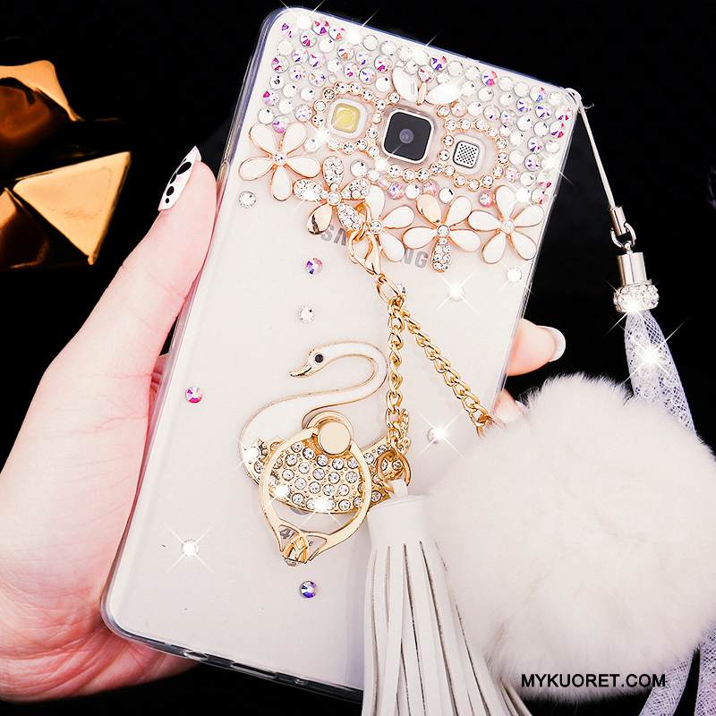 Kuori Samsung Galaxy A8 Pehmeä Neste Puhelimen Kuoret Läpinäkyvä, Kotelo Samsung Galaxy A8 Strassi Pesty Suede Jauhe