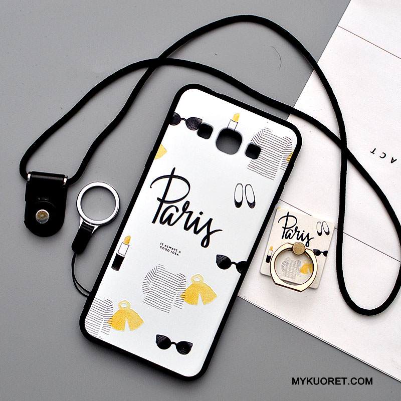 Kuori Samsung Galaxy A8 Sarjakuva Ripustettavat Koristeet Pesty Suede, Kotelo Samsung Galaxy A8 Pehmeä Neste Murtumaton Vihreä